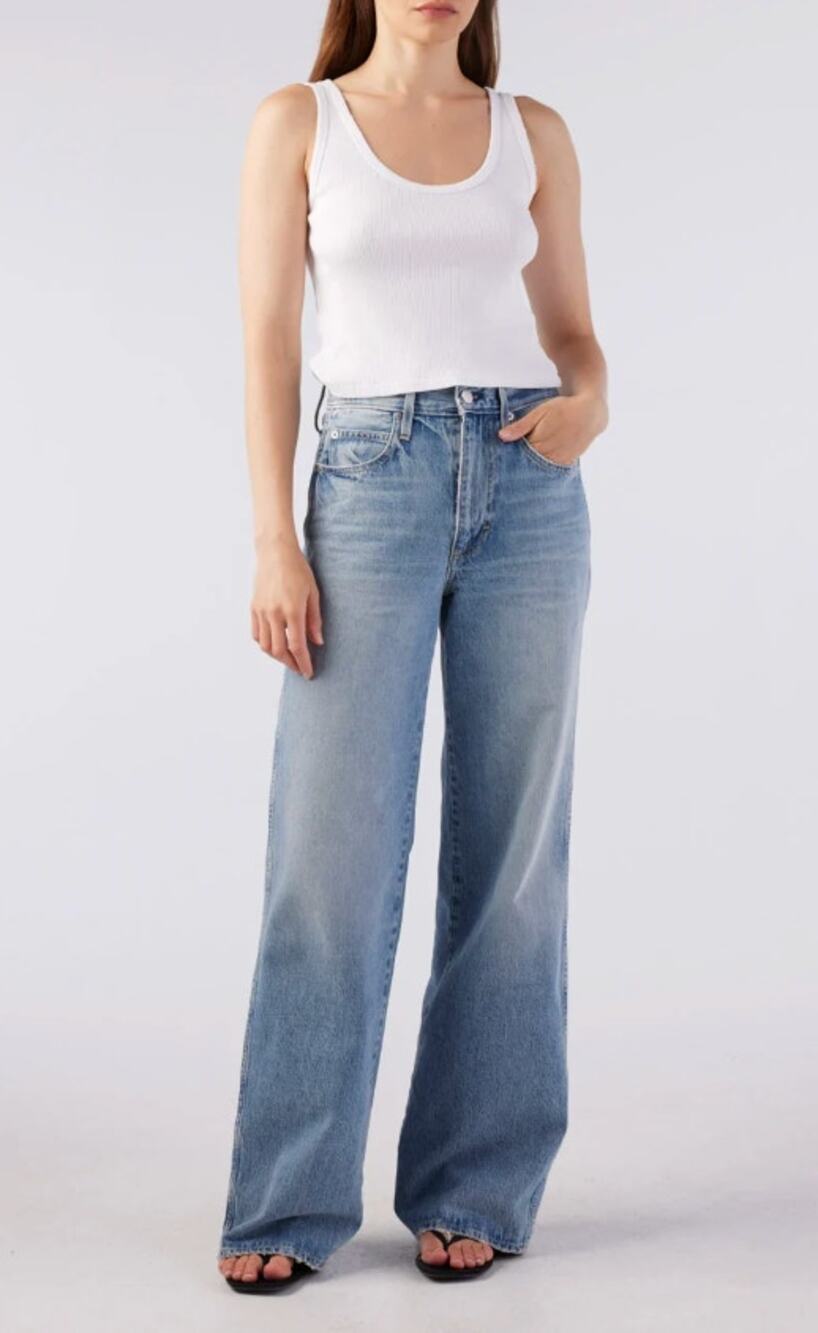 Amo Frida High Rise Wide Leg Jeans in Mystical size 24
